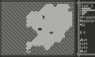 Animated image of gameplay to show what going farther into the dungeon looks like.