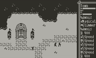 Animated image of the town's Temple.