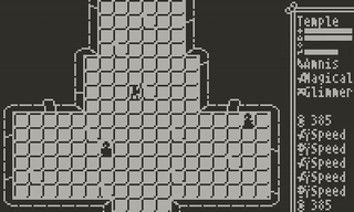 Animated image of visiting the Temple to donate items.