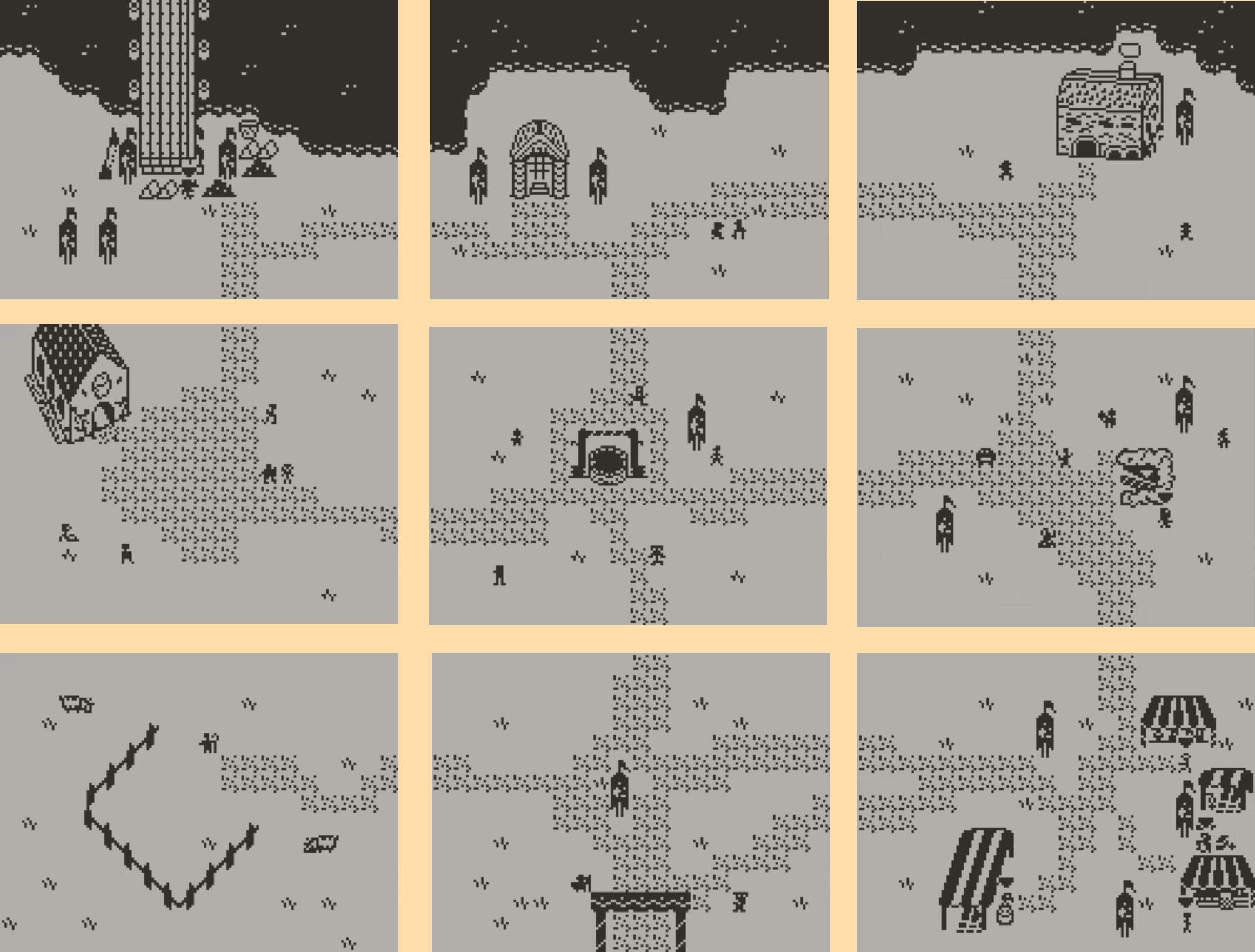 Full view of the ingame town.